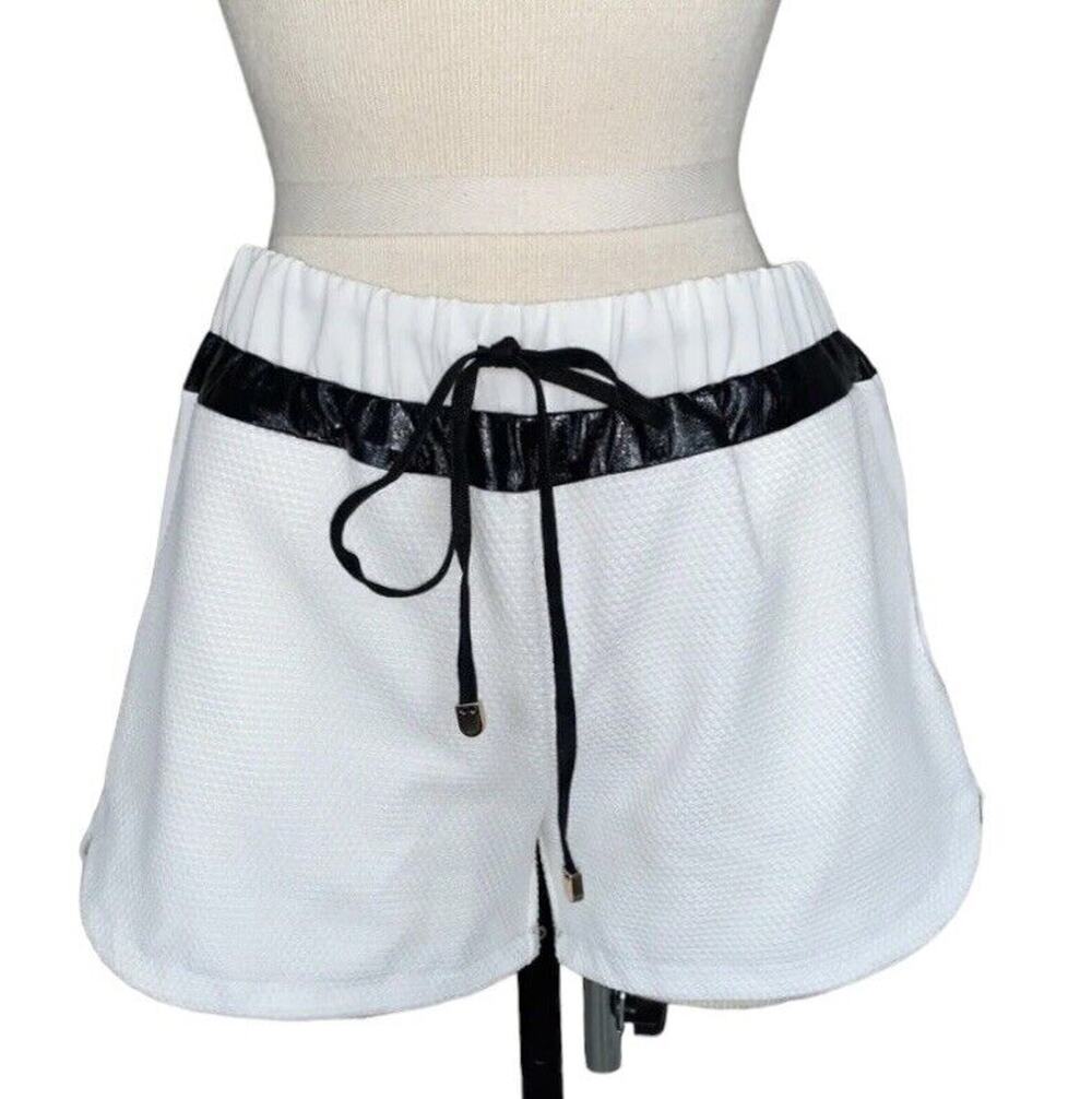 Track Shorts White Small Stretch F21 New With Tags